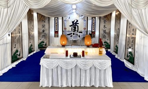 a taoist funeral set up